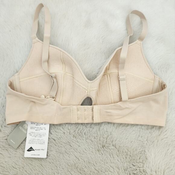 NEW Neiwai Pure Comfort 5/8 Cup Bandeau Bra Cream Cut-Out Bralette - Picture 6 of 11